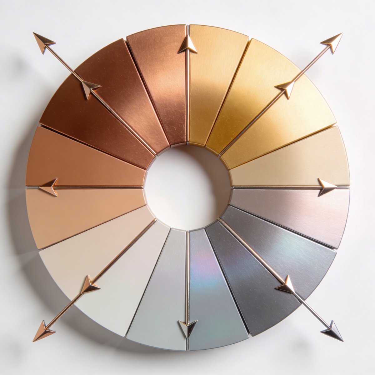 Cerchio cromatico che mostra i riflessi complementari nella colorazione capillare