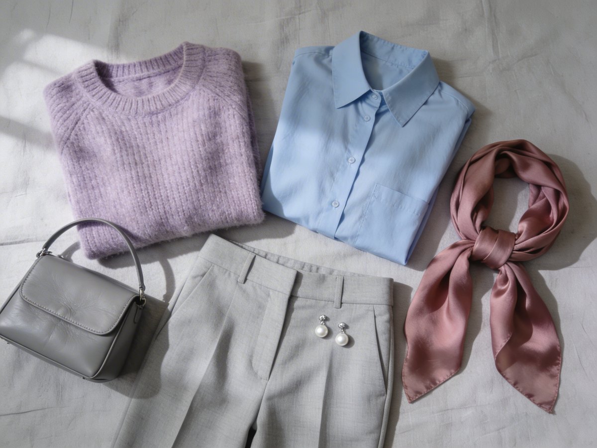 Outfit palette for the soft cool season