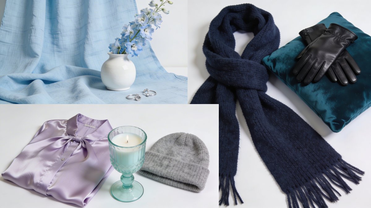 Illustrazione dei quattro test di identificazione del sottotono freddo: vene, gioielli, tessuti e colori