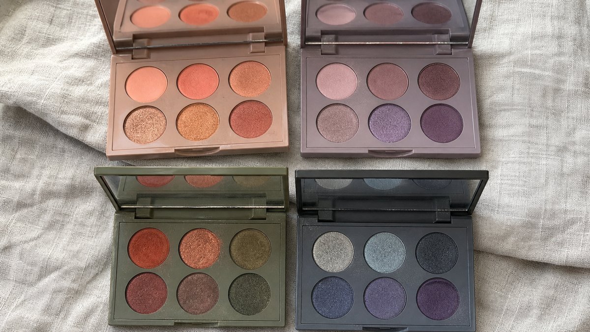 Quattro palette ombretti adatte alle stagioni Primavera, Estate, Autunno e Inverno