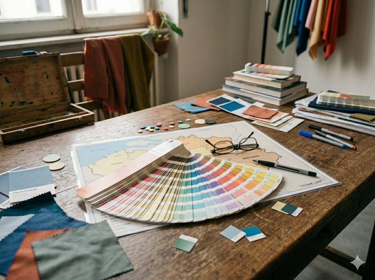 Test del draping con tessuti colorati per identificare la stagione cromatica di una persona